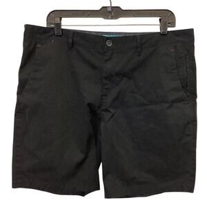 Perruzo Los Angeles Size Mens Size 36 Cotton Blend Black Chino Shorts w Pockets